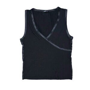 Cesar Paciotti NWT Black Satin Trim Lingerie Sleep Tank Women’s